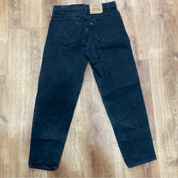 Levi's 550 Relaxed Fit Tapered Faded Black Jeans Mens 34x30 USA Made Vintage 90s - Picture 2 of 14